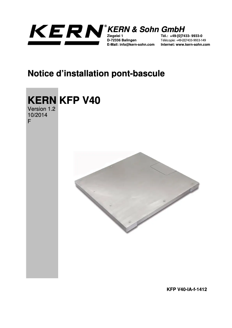 Image de la première page du manuel de l'appareil BFN 3T-3AM