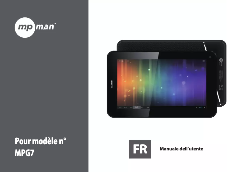 Page 1 de la notice Manuel utilisateur Mpman MPG7