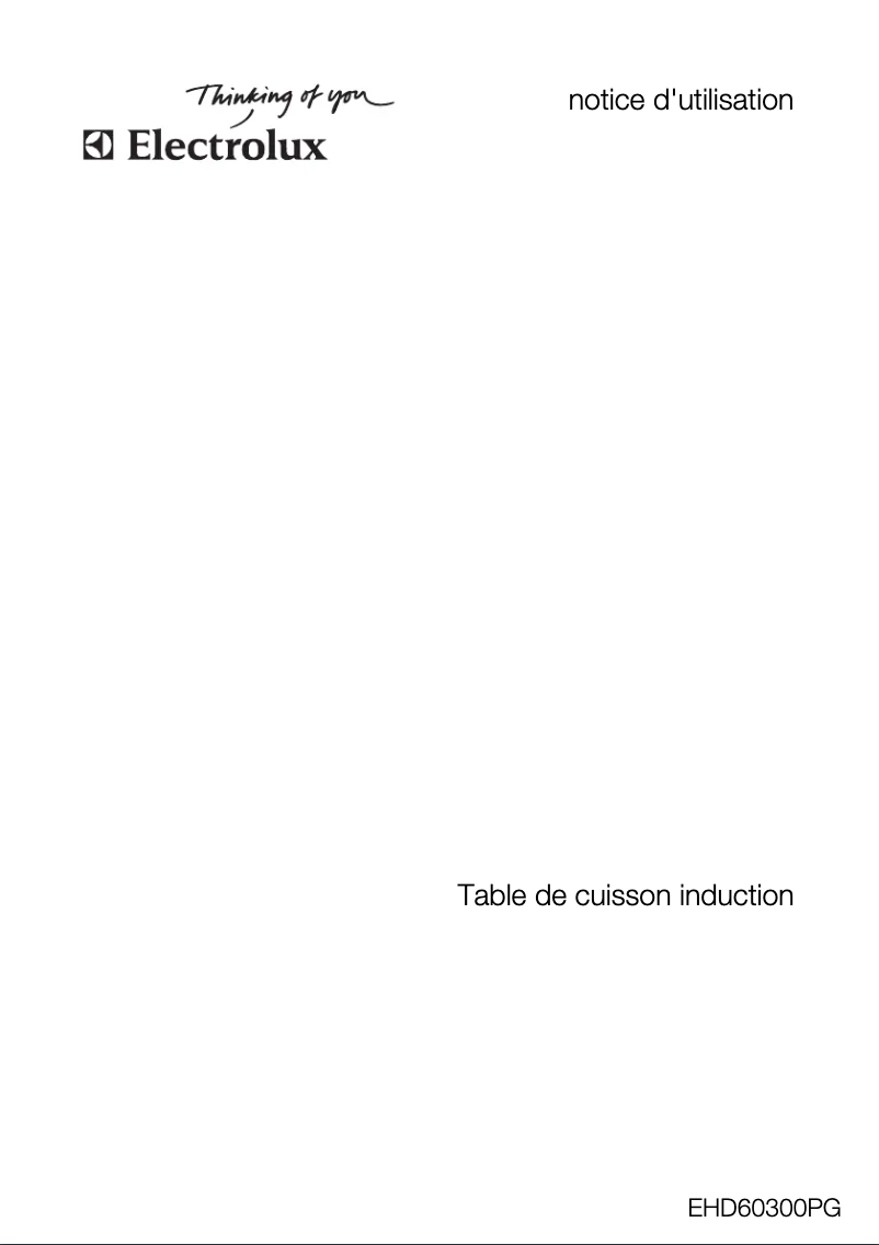 Page 1 de la notice Manuel utilisateur Electrolux EHD60300PG