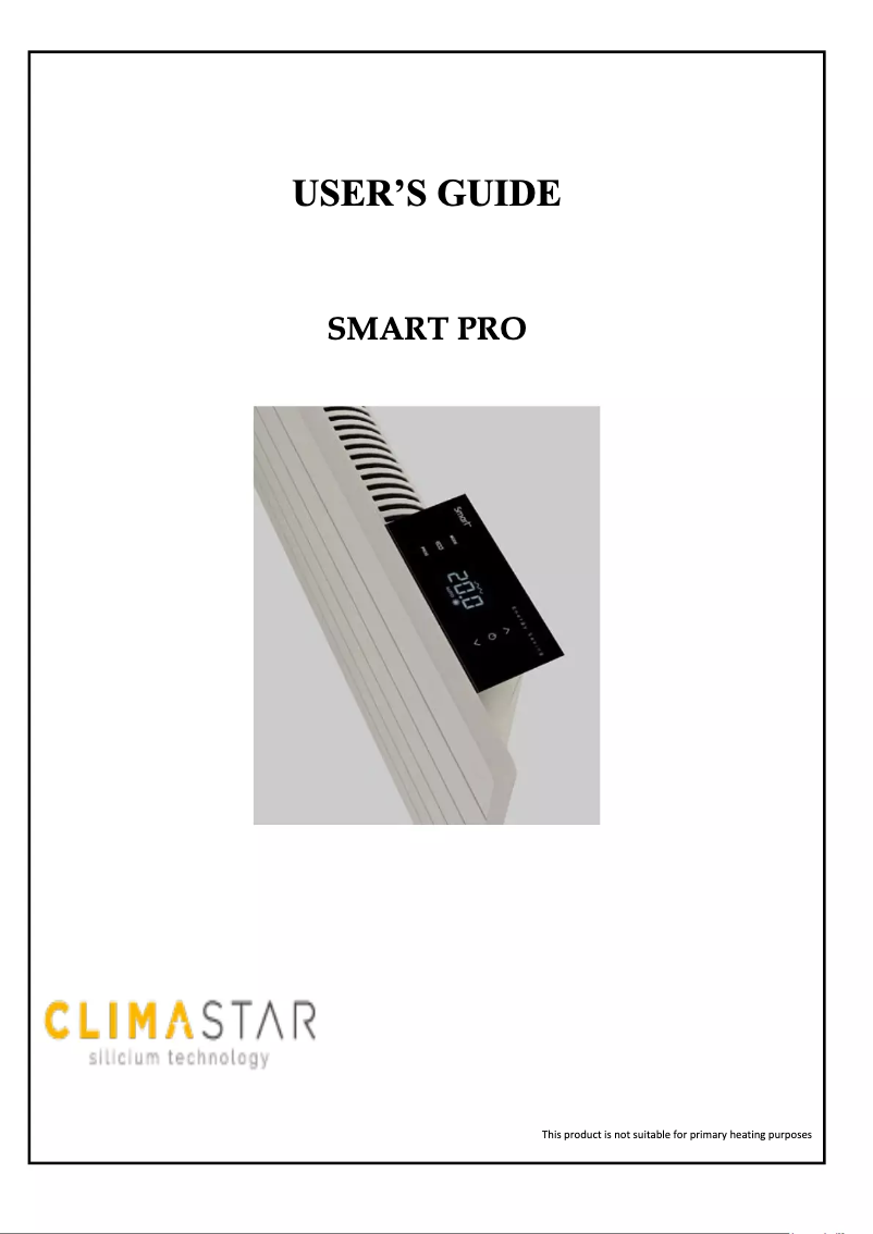 Page 1 de la notice Manuel utilisateur Climastar EcoStone SmartPro2000HC