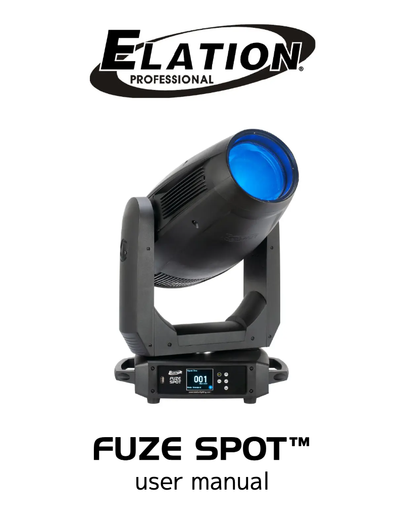 Image de la première page du manuel de l'appareil Fuze Spot