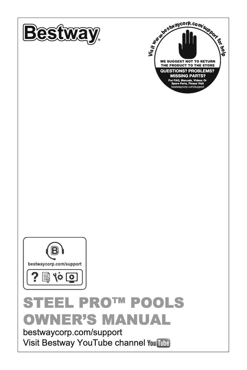 Page n°1 - Manuel utilisateur Bestway Steel Pro 56545