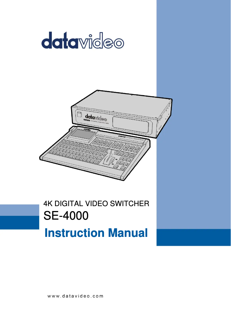 Page n°1 - Manuel utilisateur DataVideo SE-4000