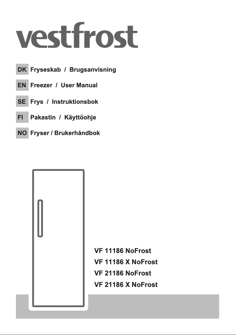 Page n°1 - Manuel utilisateur Vestfrost VF 21186 X NoFrost