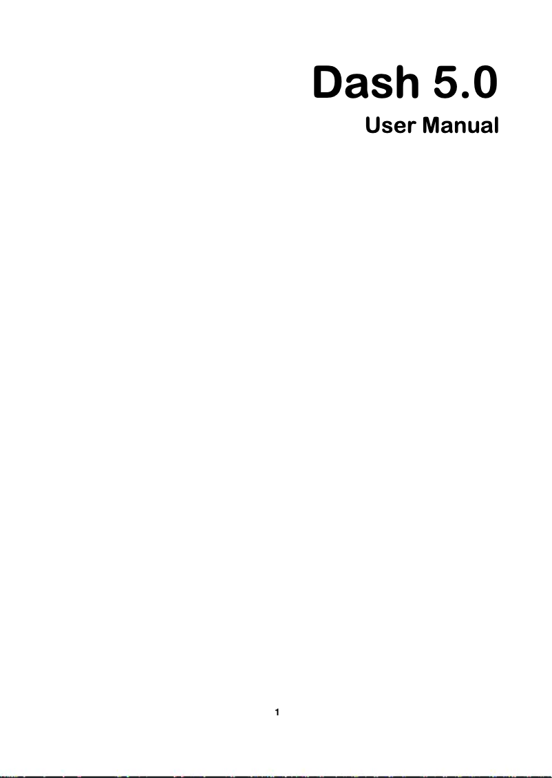 Image de la première page du manuel de l'appareil Dash 5.0