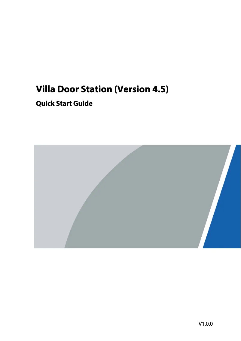 Page 1 de la notice Guide de démarrage rapide Dahua Technology KTD01
