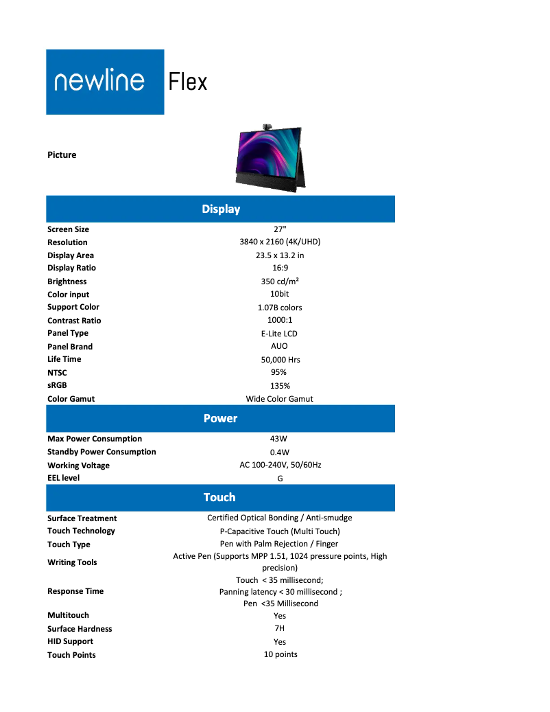 Image de la première page du manuel de l'appareil Flex