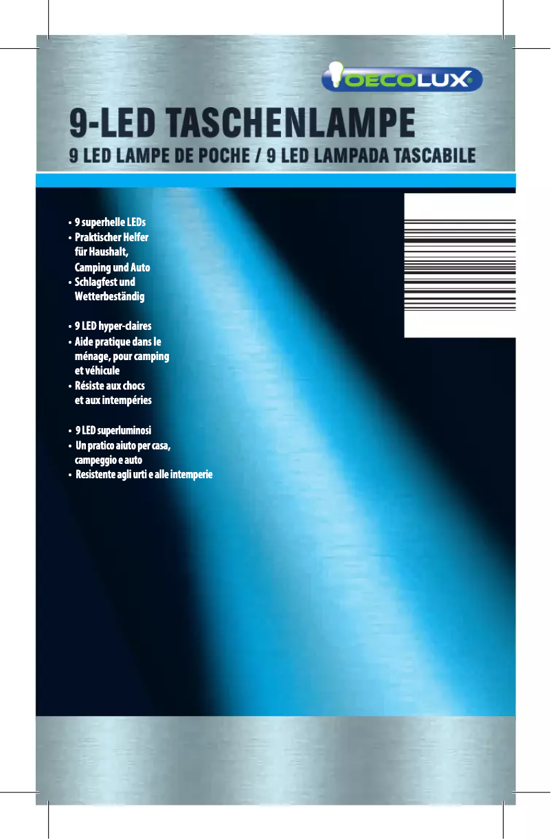 Image de la première page du manuel de l'appareil GT-9LEDb-01