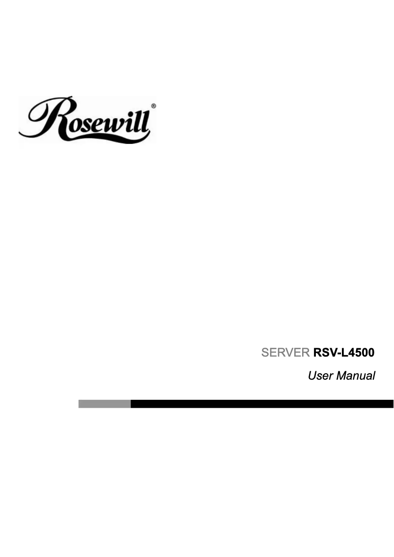 Página 1 del manual Manual de usuario Rosewill RSV-L4500
