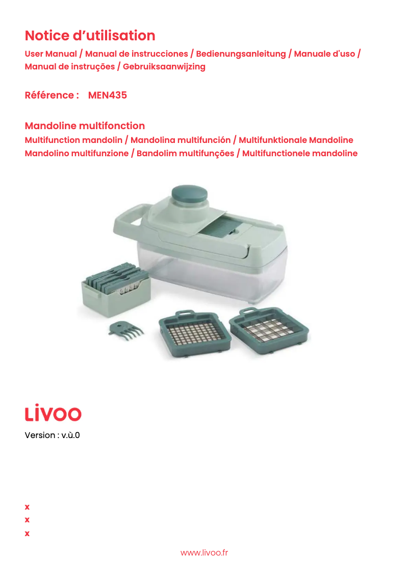 Image de la première page du manuel de l'appareil MEN435