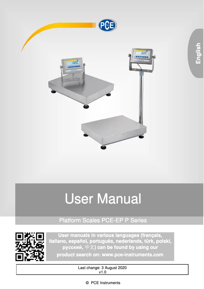 Image de la première page du manuel de l'appareil PCE-CRM 40