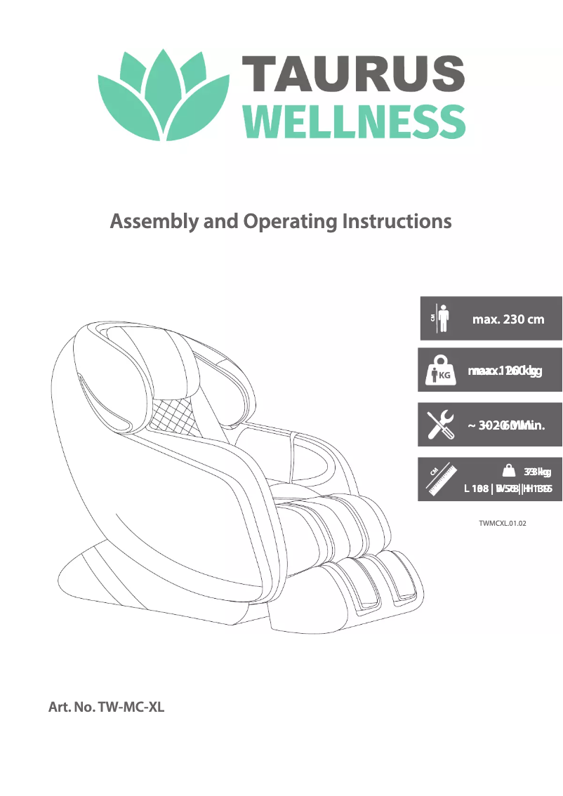 Page 1 de la notice Manuel utilisateur Taurus TW-MC-XL