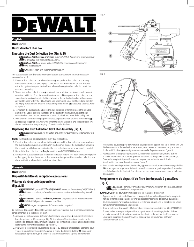 Page n°1 - Manuel utilisateur DeWalt DWH304DH