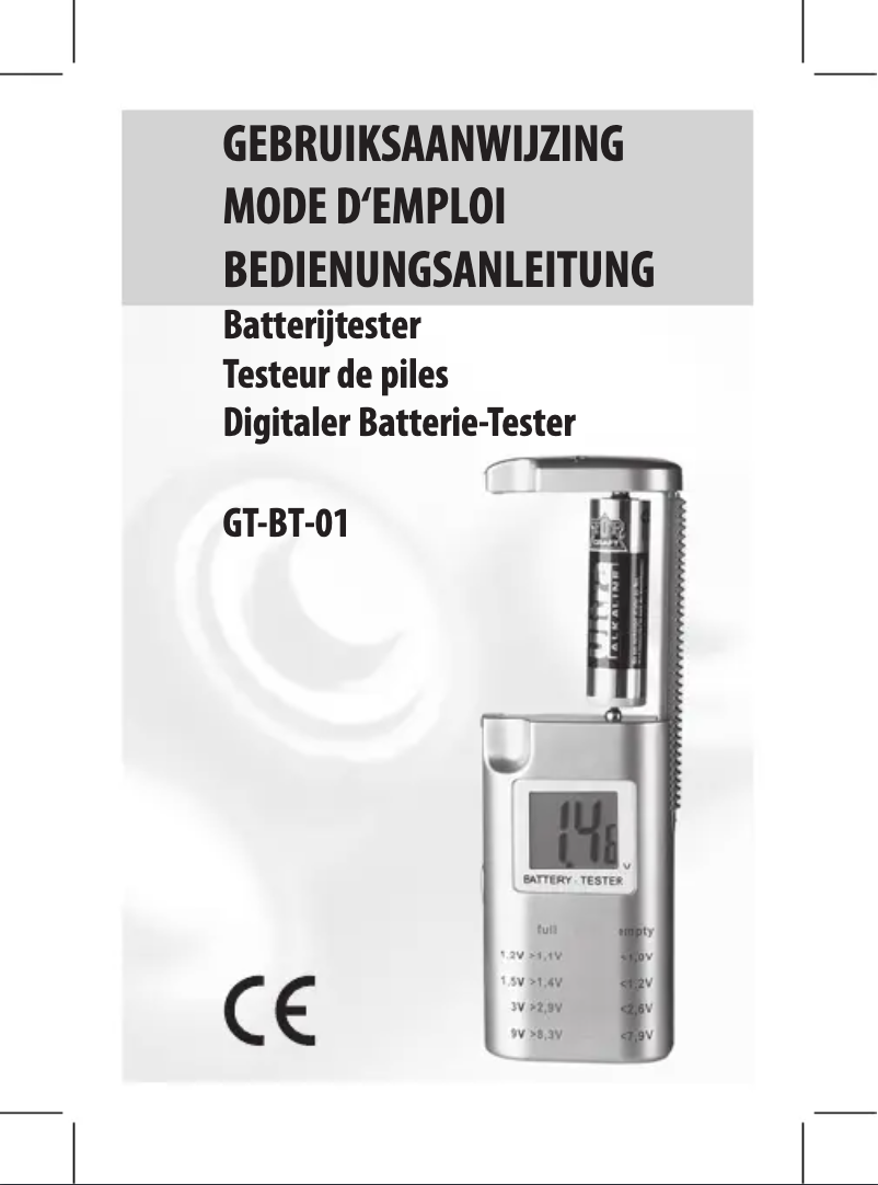 Page 1 de la notice Manuel utilisateur GlobalTronics GT-BT-01