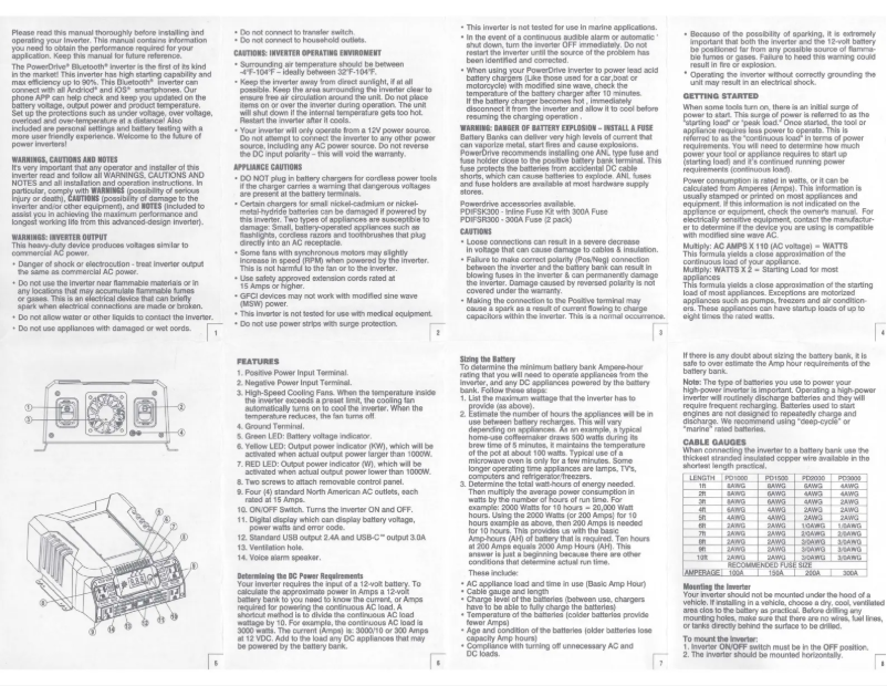 Page 1 de la notice Manuel utilisateur PowerDrive PD1500