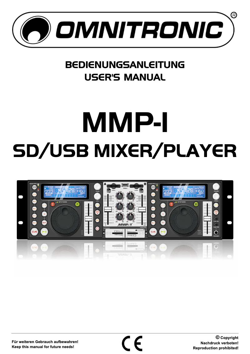 Page 1 de la notice Manuel utilisateur Omnitronic MMP-1