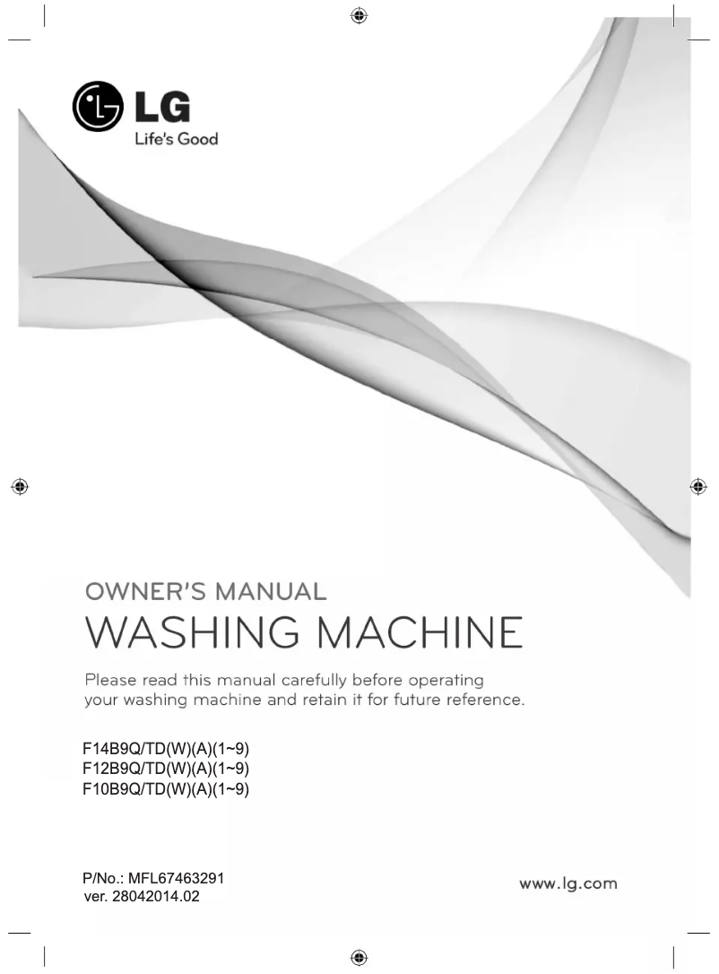 Page n°1 - Manuel utilisateur LG F12B9QDA5