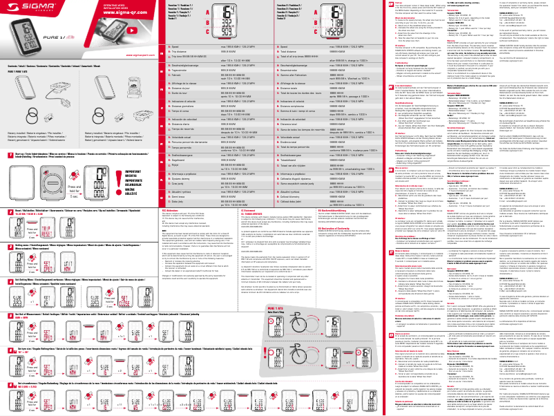 Image de la première page du manuel de l'appareil BC PURE 1 ATS