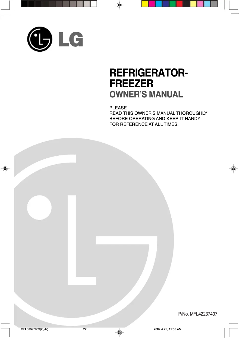 Page 1 de la notice Manuel utilisateur LG GR-M680YQ