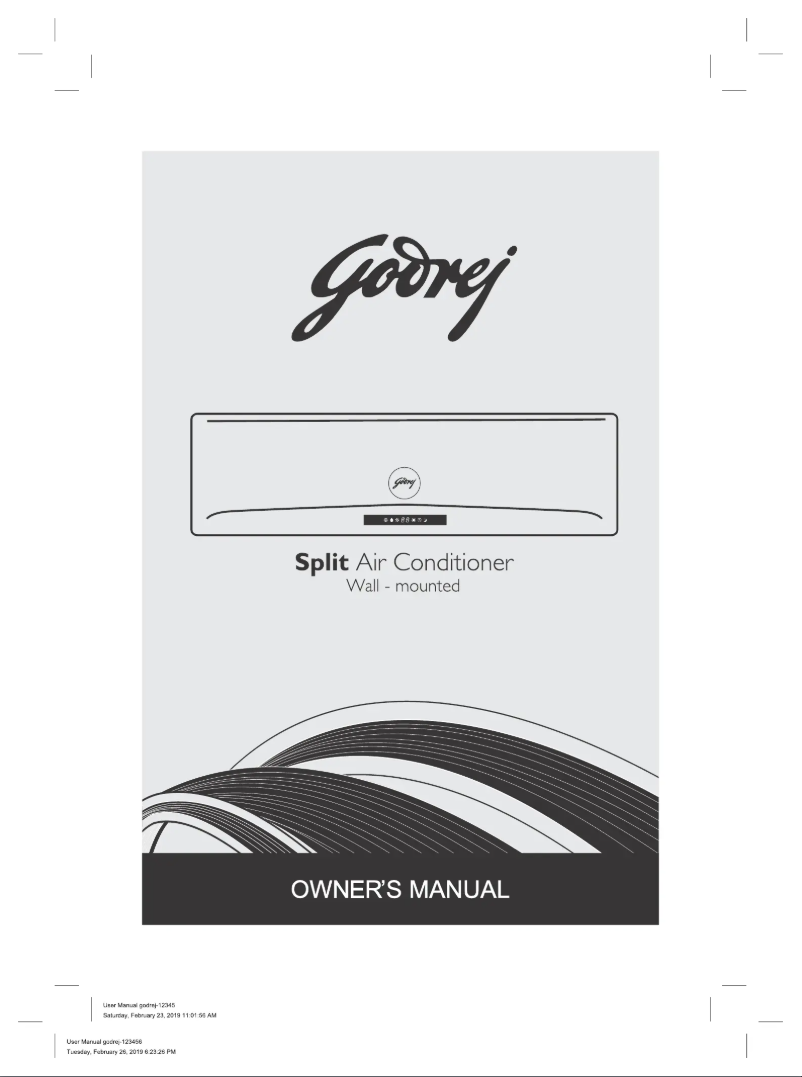 Page 1 de la notice Manuel utilisateur Godrej GIC 12NTC5- WUA