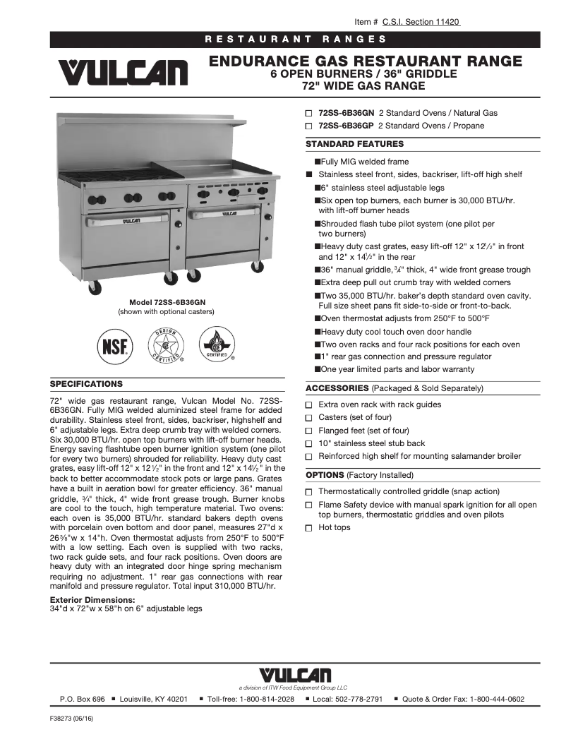 Image de la première page du manuel de l'appareil 72SS-6B36GT