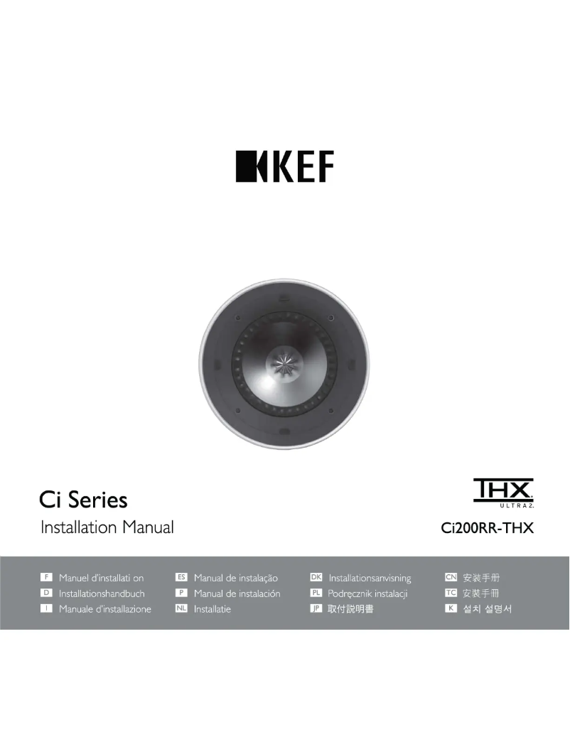 Image de la première page du manuel de l'appareil Ci200RR-THX