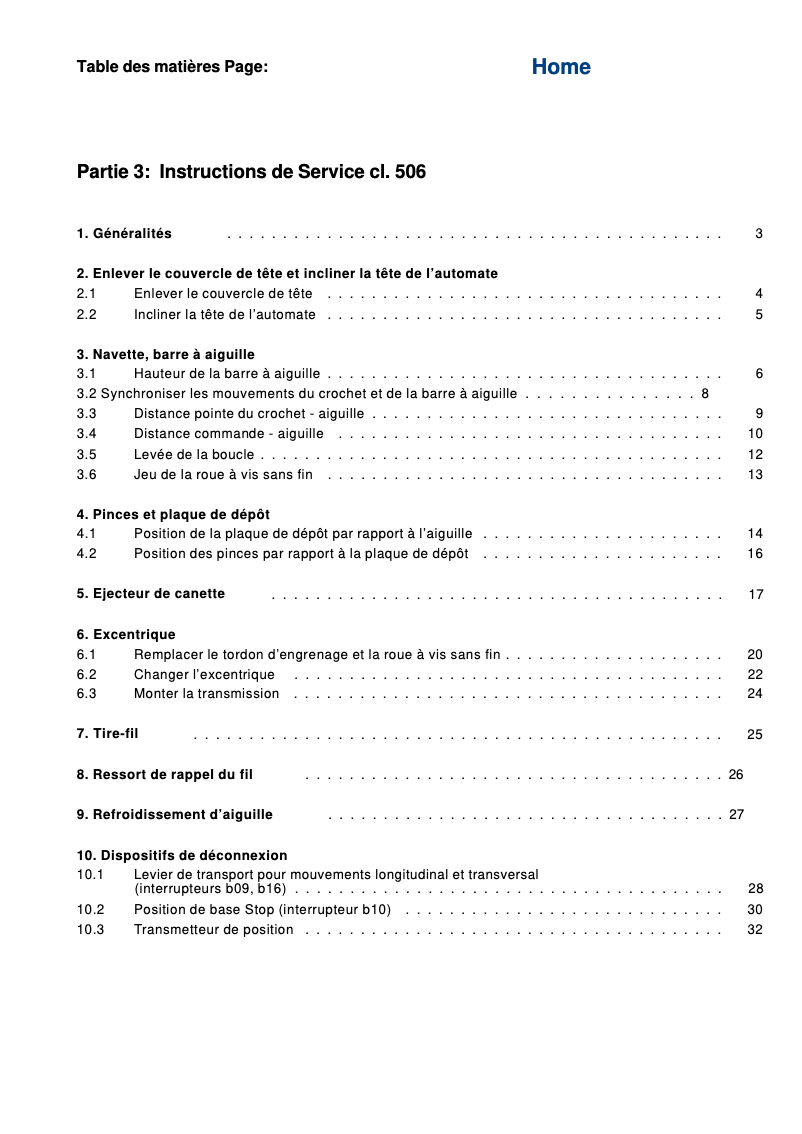 Page n°1 - Manuel utilisateur Dürkopp Adler 506