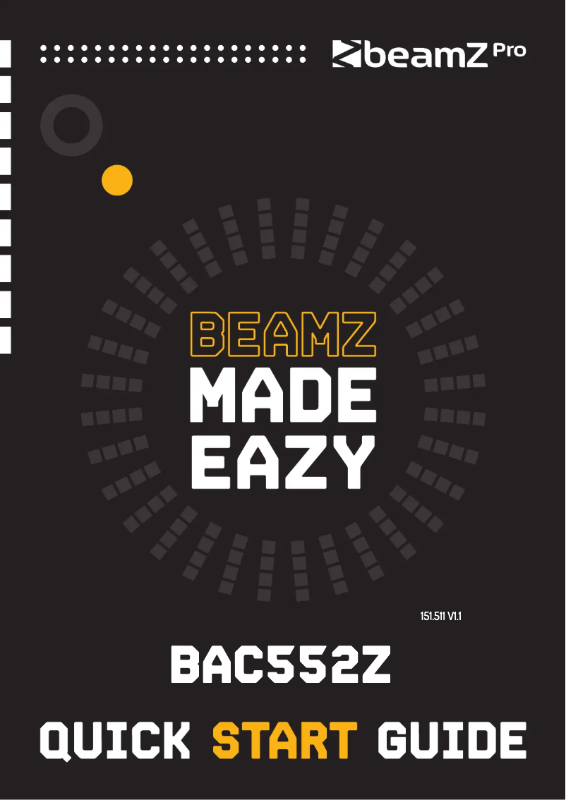 Page n°1 - Manuel utilisateur BeamZ BAC552Z