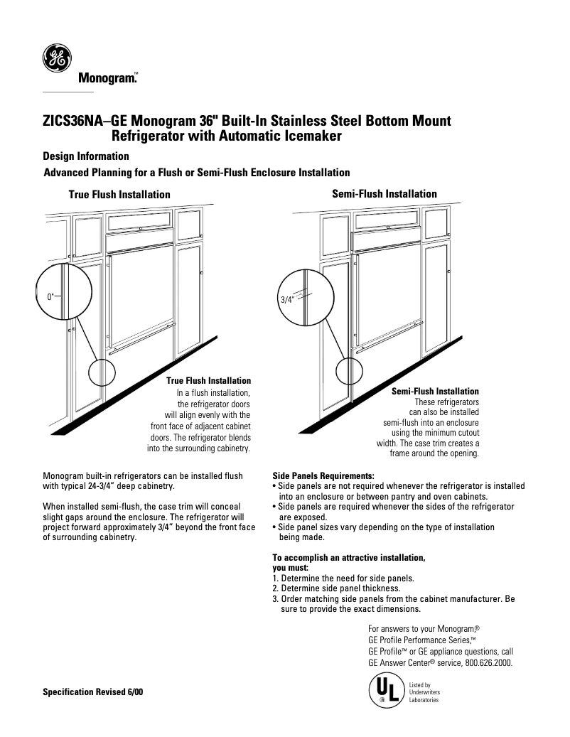 Image de la première page du manuel de l'appareil ZICS36NARH