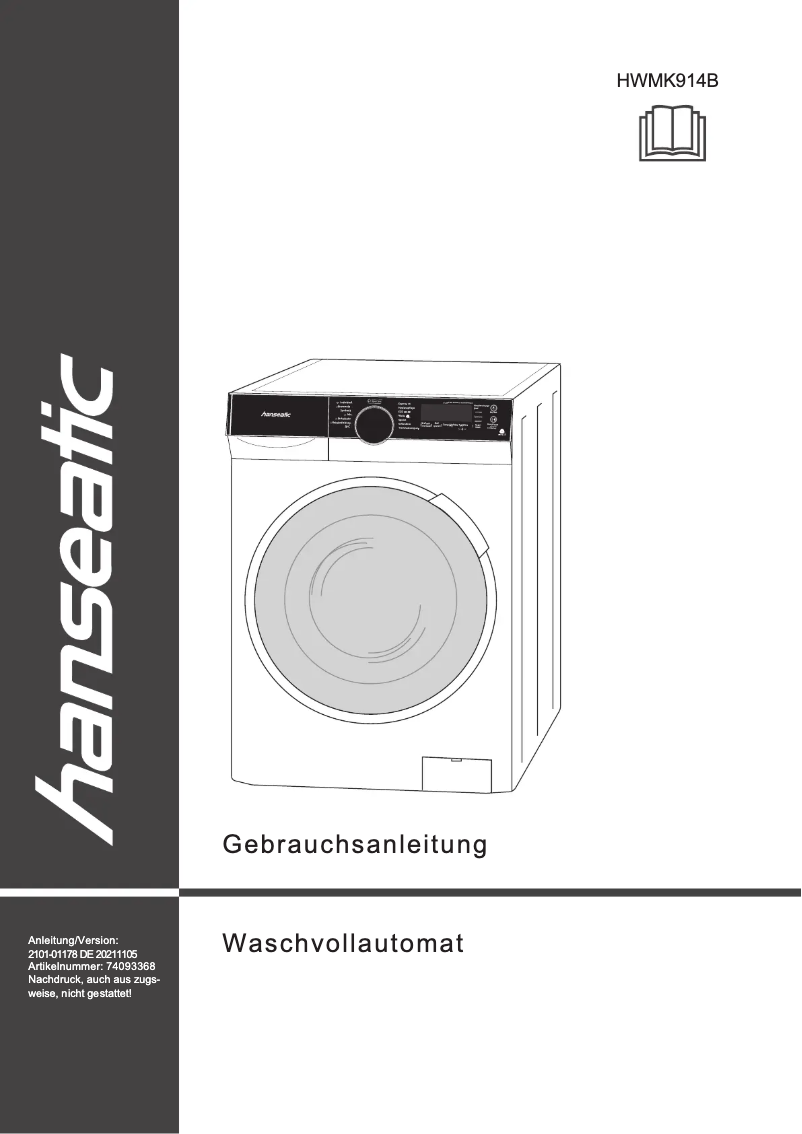 Page n°1 - Manuel utilisateur Hanseatic HWMK914B