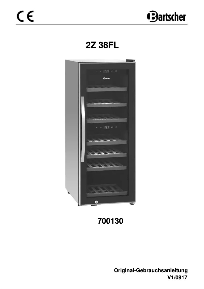 Page 1 de la notice Manuel utilisateur Bartscher 2Z 38FL