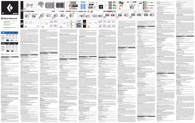 Page 1 de la notice Manuel utilisateur Black Diamond ReVolt