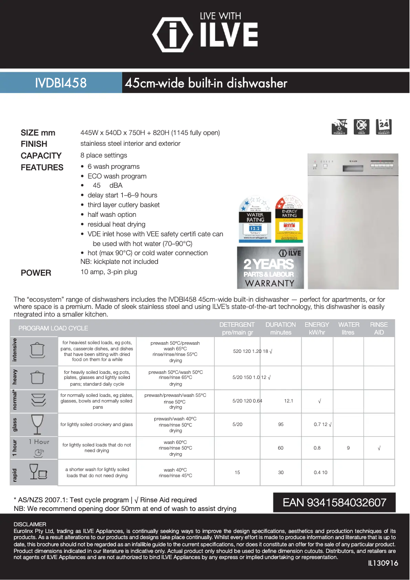 Image de la première page du manuel de l'appareil IVDBI458
