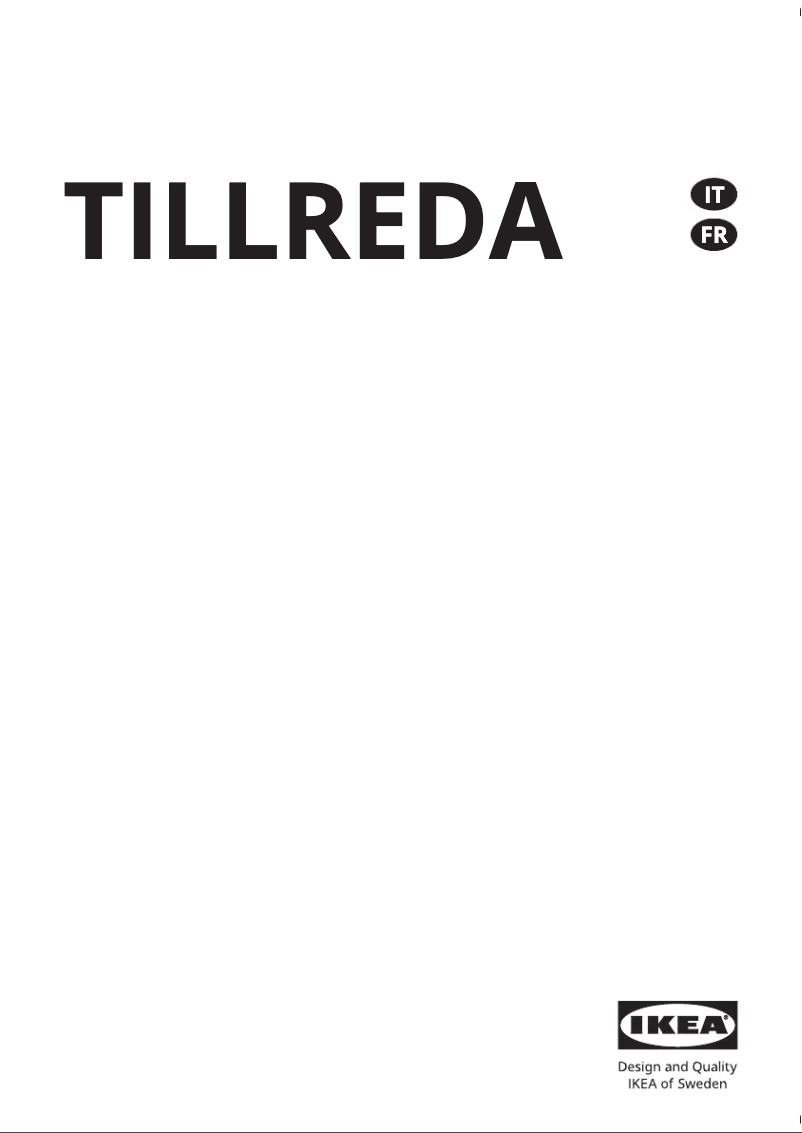 Page 1 de la notice Manuel utilisateur Ikea TILLREDA 404.969.99