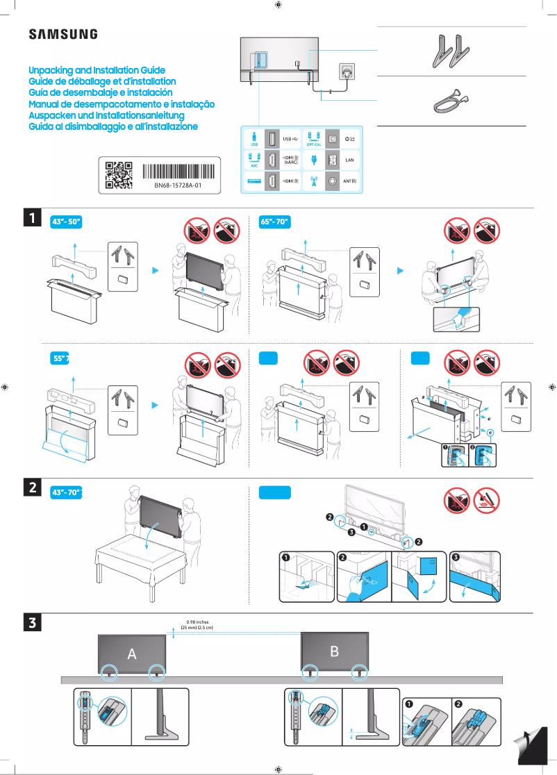 Page 1 de la notice Manuel utilisateur Samsung QA43Q61CAJ