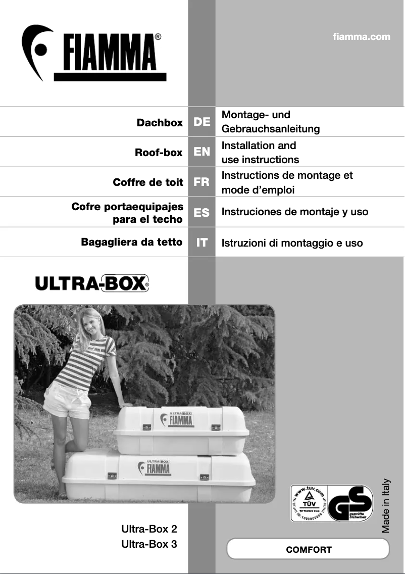 Page n°1 - Manuel utilisateur Fiamma Ultra-Box 3