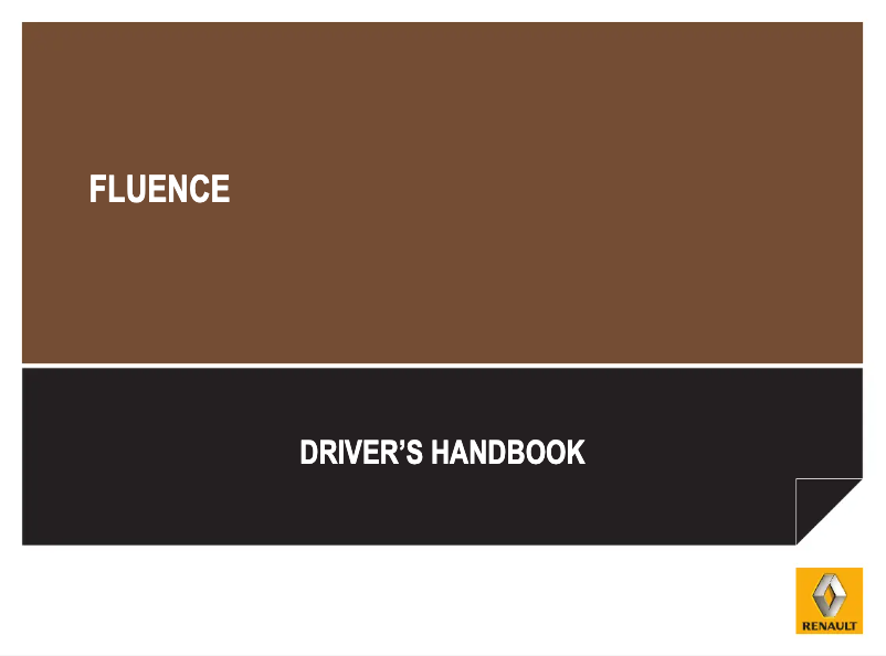 Page 1 de la notice Manuel utilisateur Renault Fluence (2010)