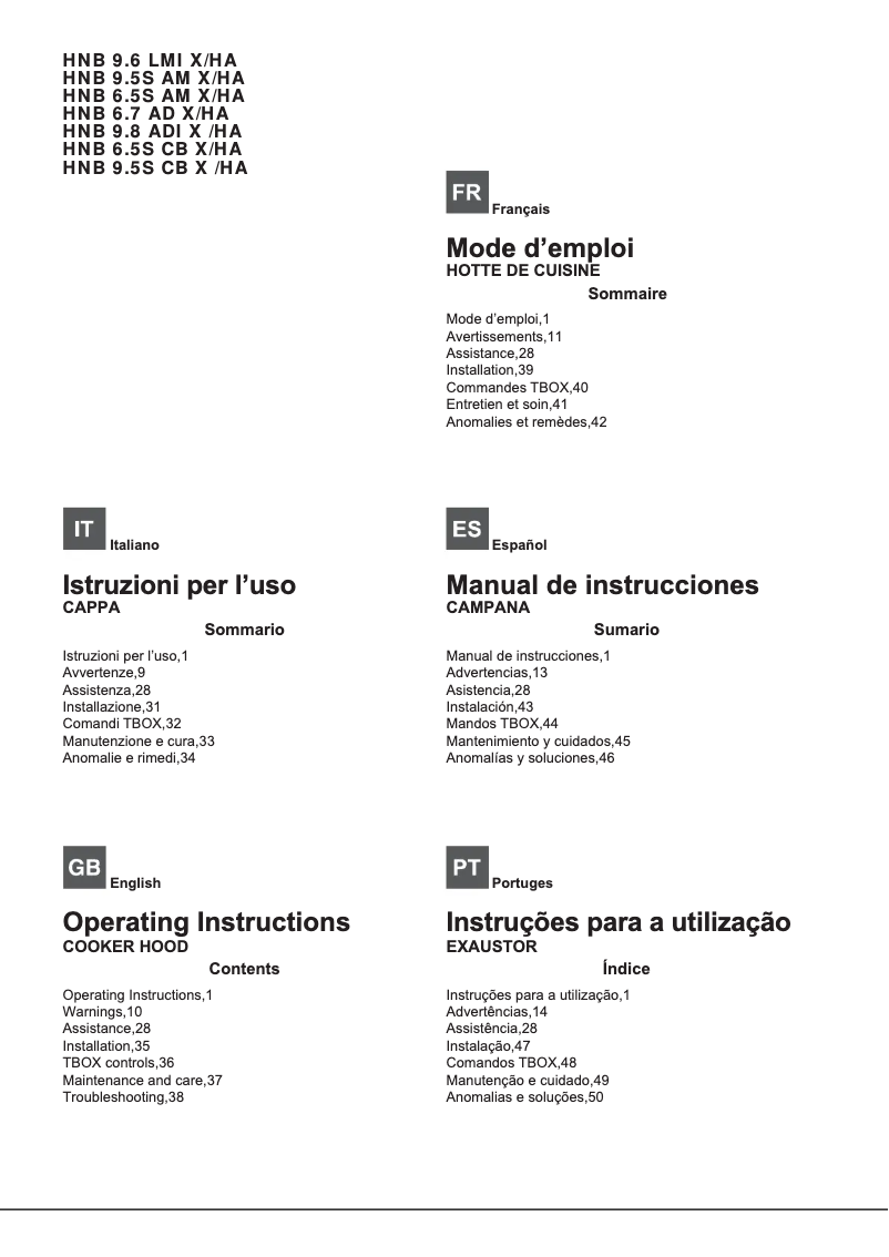Page n°1 - Manuel utilisateur Hotpoint Ariston HNB 6.7 AD X/HA