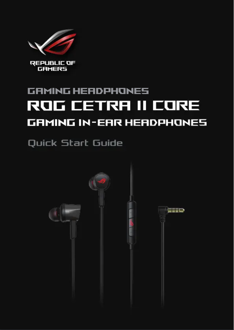 Page 1 de la notice Mode d'emploi Asus ROG Cetra II Core