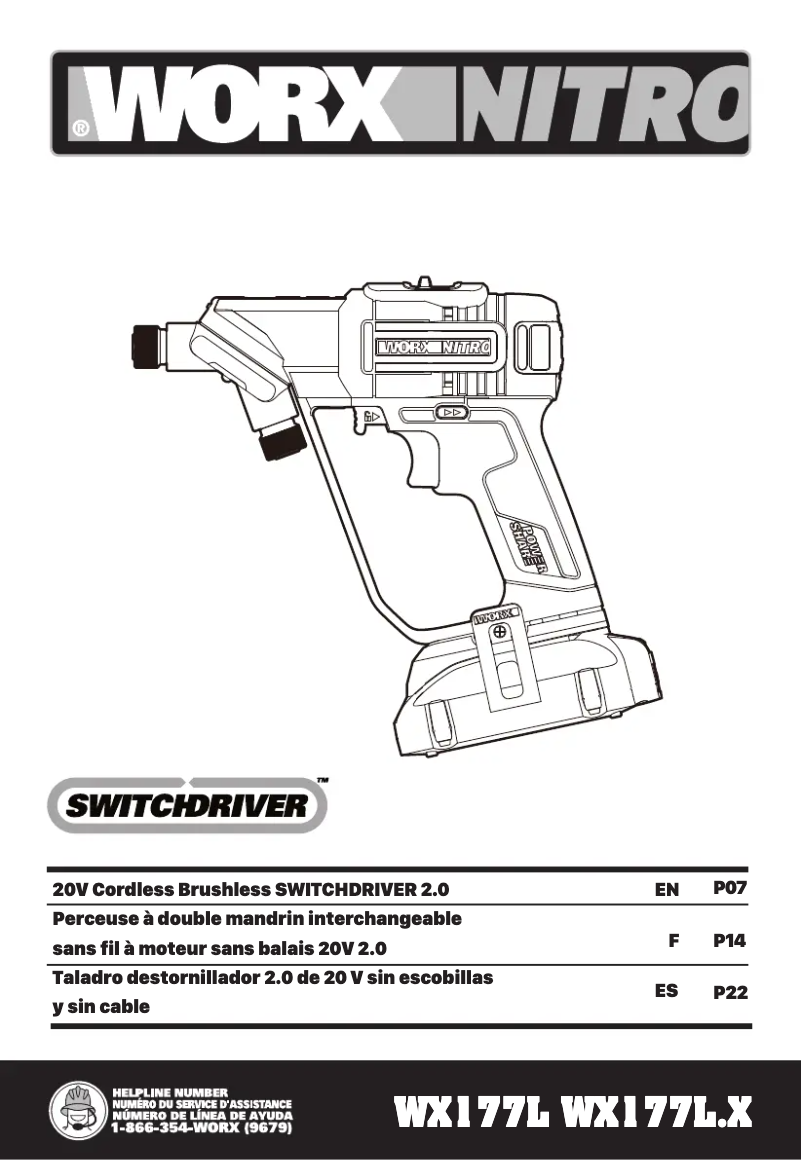 Page n°1 - Manuel utilisateur Worx WX177L.9