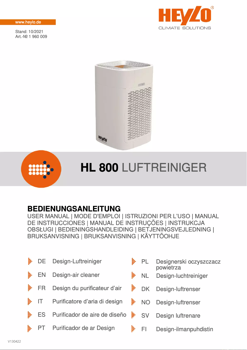 Page n°1 - Manuel utilisateur Heylo HL 800 PLUS