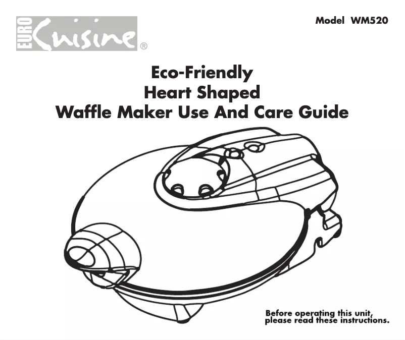 Page n°1 - Manuel utilisateur Euro Cuisine WM520