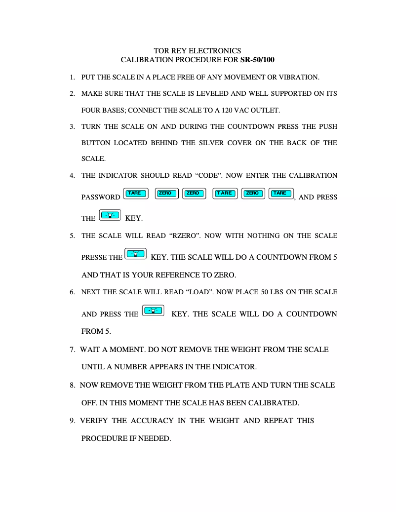 Page 1 de la notice Manuel utilisateur Tor Rey SR-50/100
