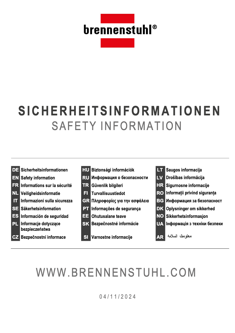 Page 1 de la notice Manuel utilisateur Brennenstuhl 1208010