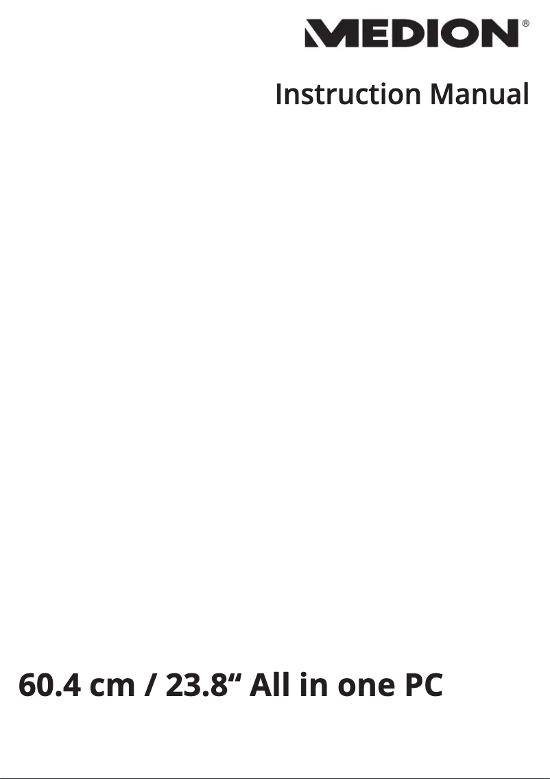 Page 1 de la notice Manuel utilisateur Medion Akoya All-in-One E23401S-i5-512F8