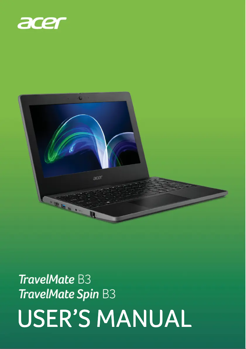 Página 1 del manual Manual de usuario Acer TravelMate Spin B3