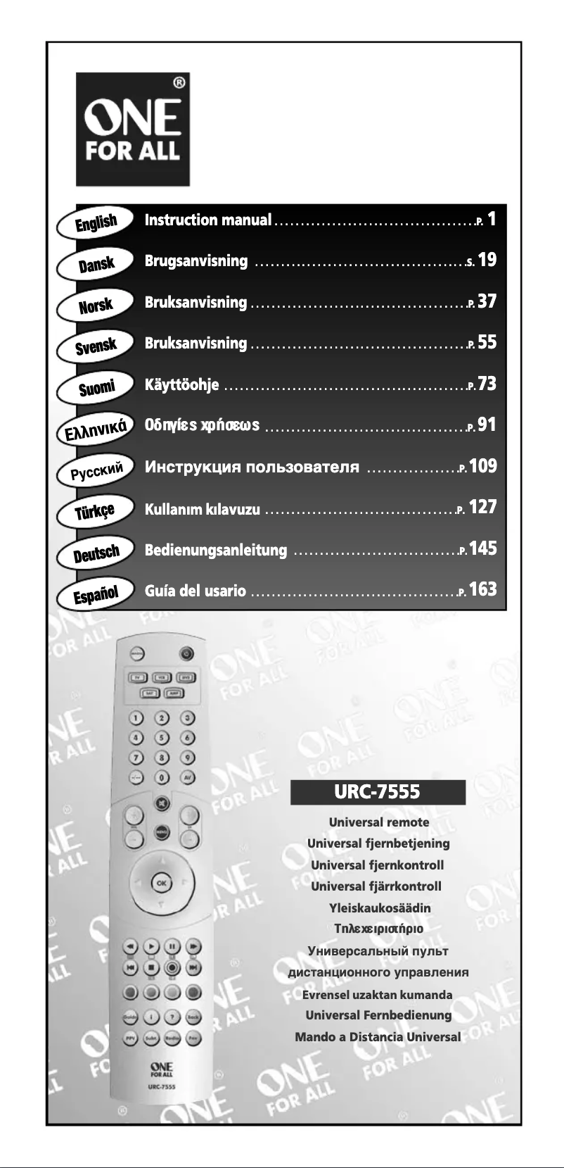 Image de la première page du manuel de l'appareil Digital 5 URC 7555