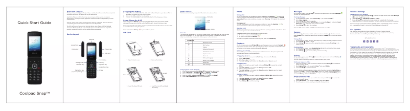 Page 1 de la notice Manuel utilisateur Coolpad Snap