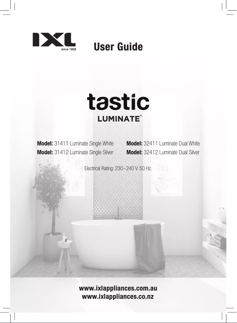 Page n°1 - Manuel utilisateur IXL Tastic Luminate Dual