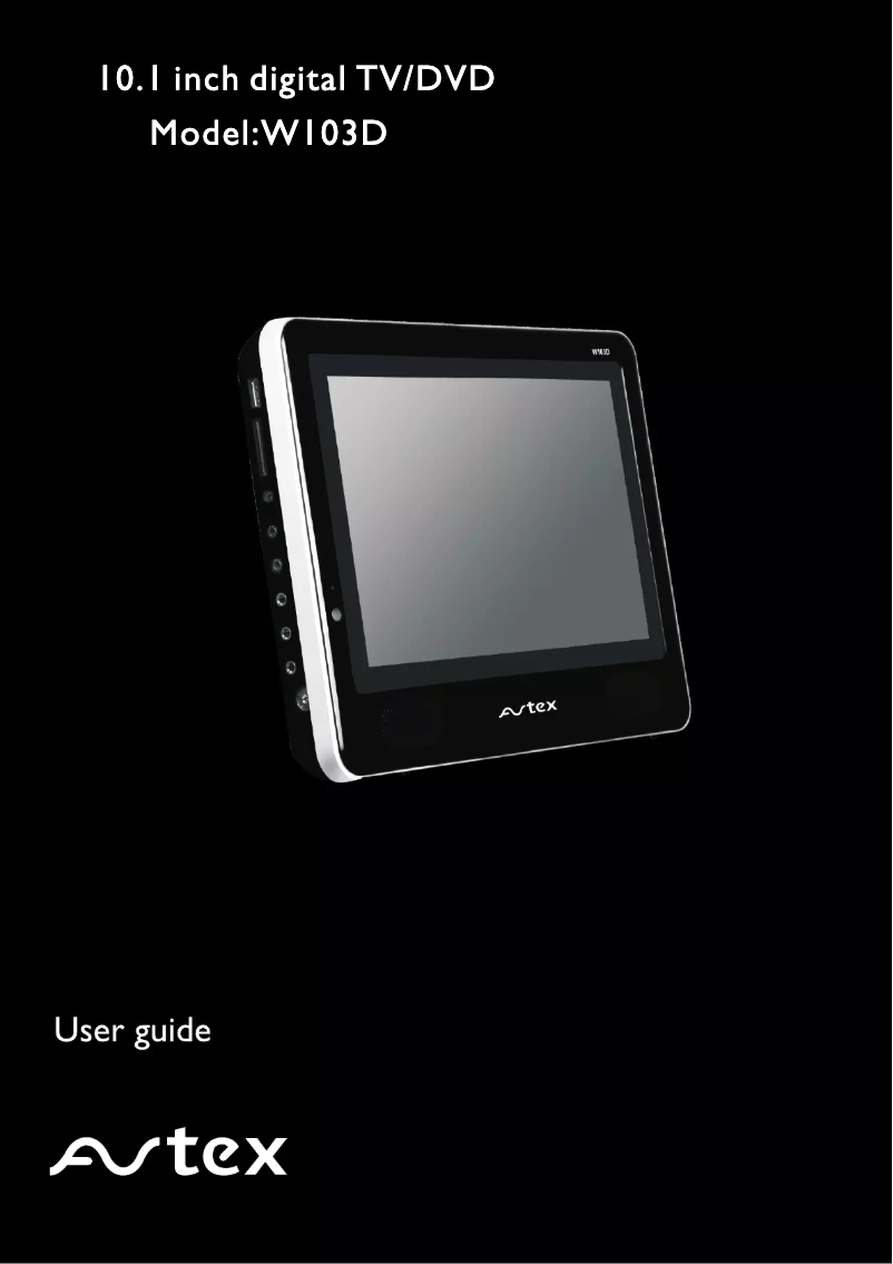 Page n°1 - Manuel utilisateur Avtex W103D